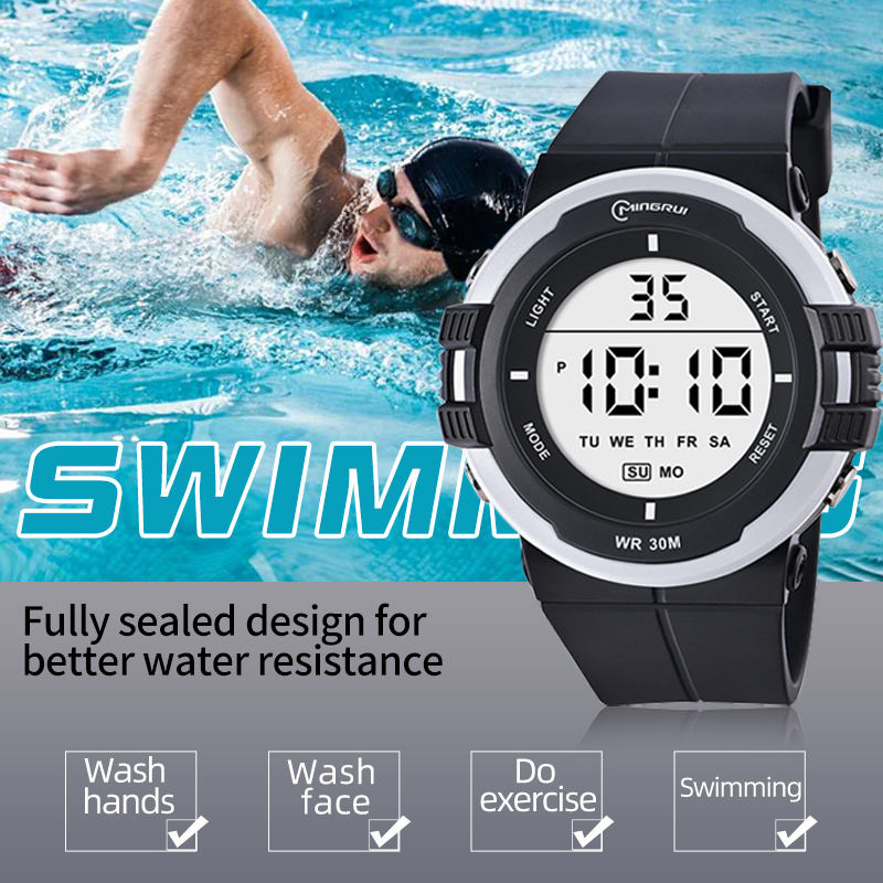 Mingrui Wholesales Custom Display Sport Outdoor Men's Waterpoof Digital Watches for Men