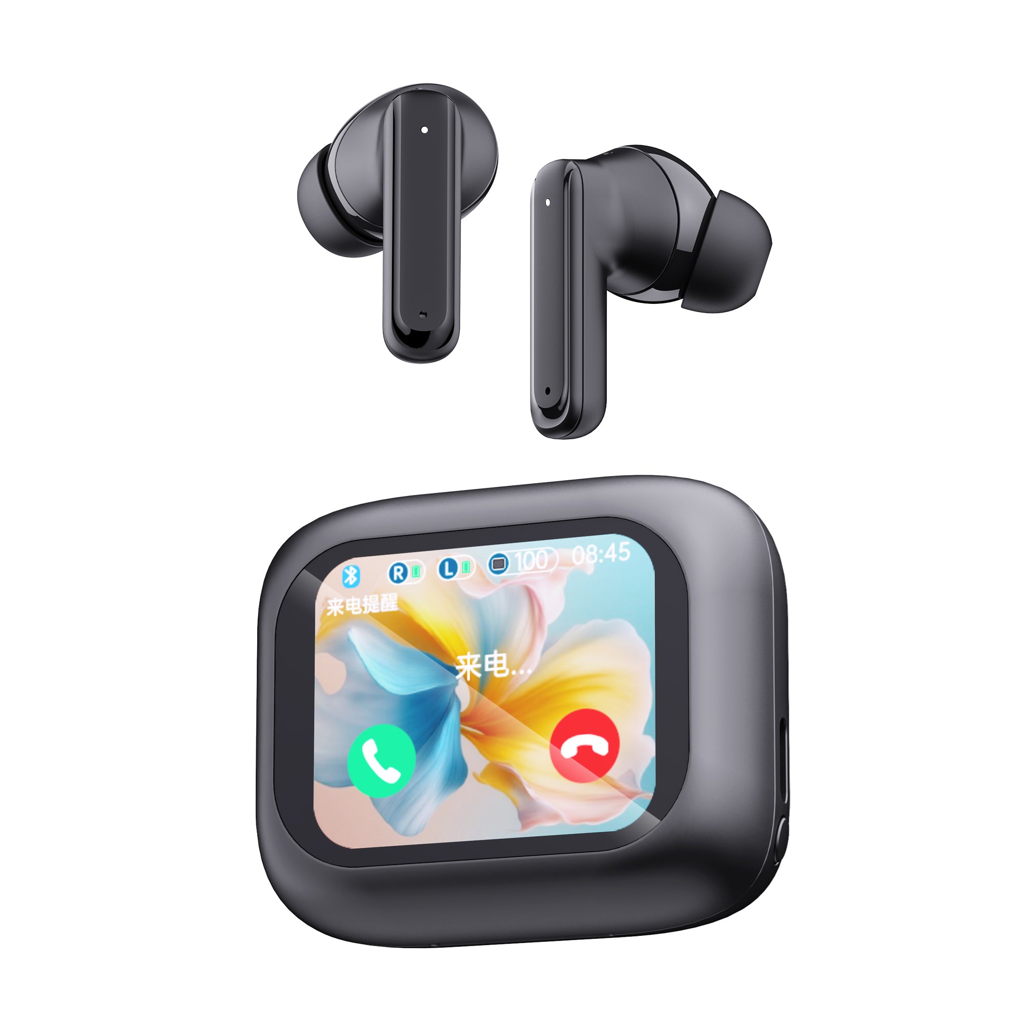 TWS Earbuds ANC and ENC True Wireless Stereo with LCD Touch Screen Noise Cancelling Headphones