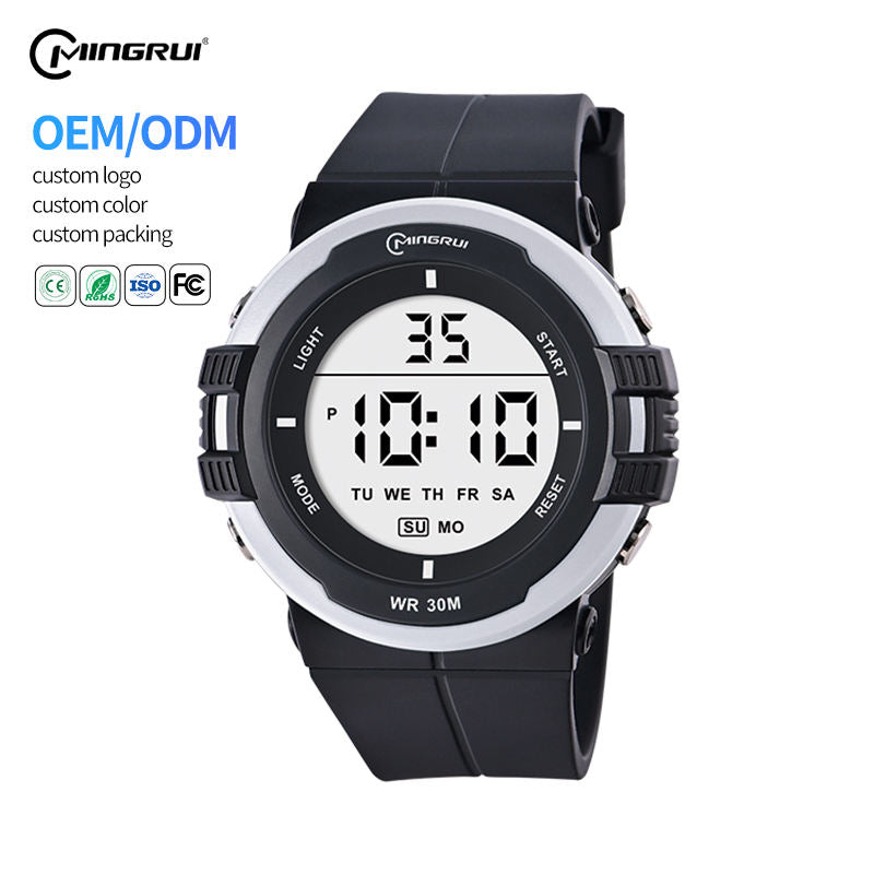 Mingrui Wholesales Custom Display Sport Outdoor Men's Waterpoof Digital Watches for Men